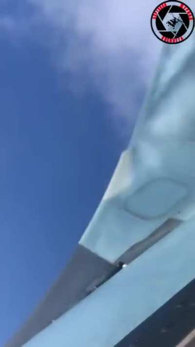 Inflight footage of an SU-30SM firing it's 30mm cannon during training