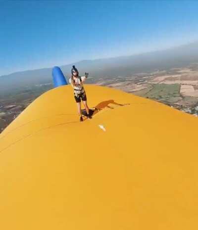 Just chilling on a blimp