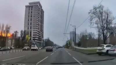 Shockwave from an Iskander-M, along with the missile, caught on camera.