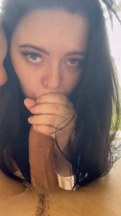 We had to sneak around at the park so I could blow him