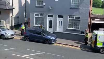 Man Jumps from Roof to escape Police