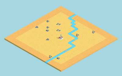 Working on the procedural map generation for my minimalist city-builder