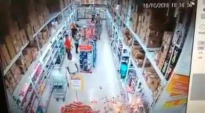 Kid sets fire in supermarket using hand sanitizer