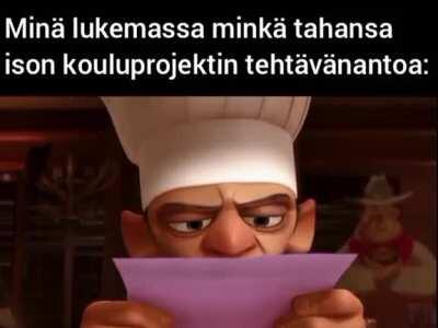 Siinä kohtaa jo tietää että nyt on kiire