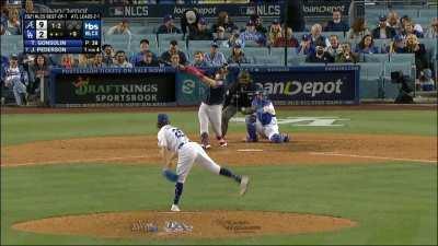 [Highlight] TBS zooms in on every dejected Dodger after Eddie Rosario blows the game open for a 9-2 Braves lead in the top of the 9th inning