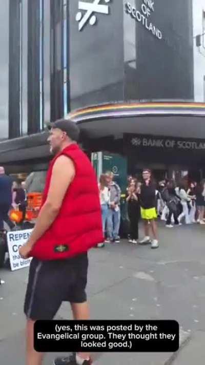 American preacher tells Scottish dad that his child is in hell.