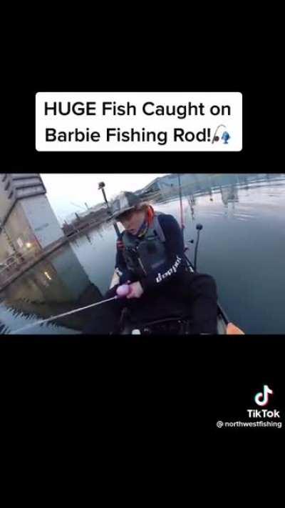 Huge fish caught on Barbie rod