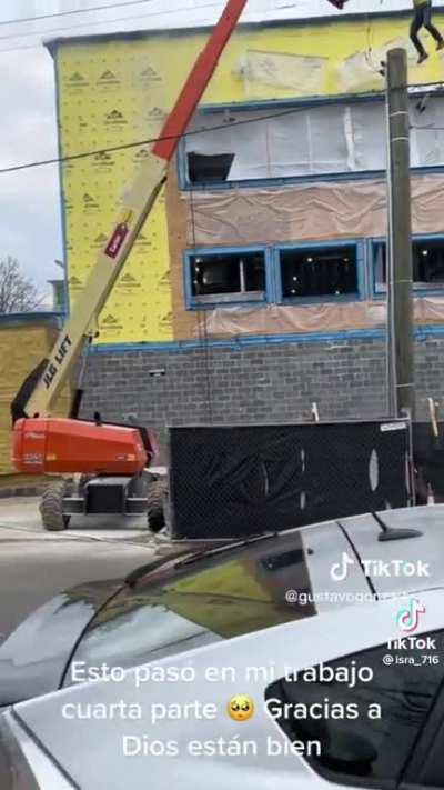 Working heavy equipment next to power lines.