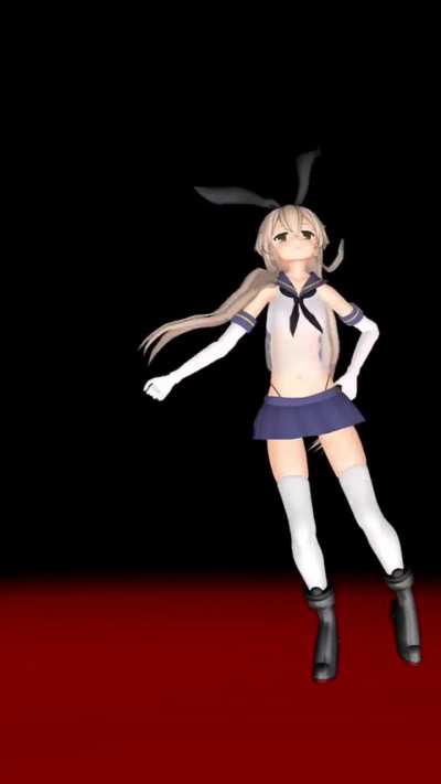 Shimakaze - Gokuraku Joudo [MMD R18] 
