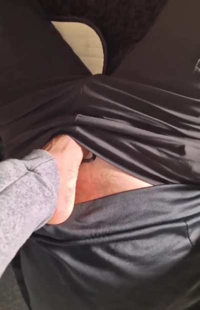 You could only dream of having my foot inside your pants like this squeezing your balls 😉
