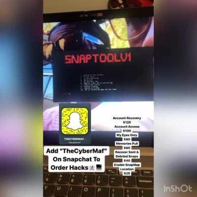 Add @TheCyberMaf on snap to order social media hacks like account access, account recovery, my eyes only & more. Telegram in comments
