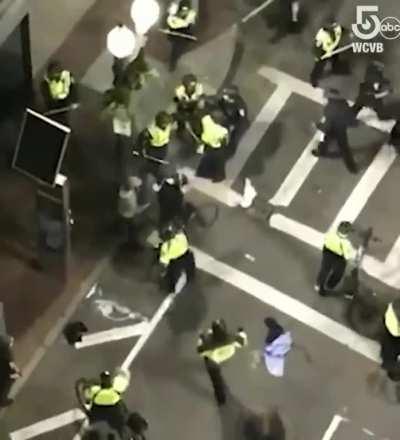 Police officer explodes