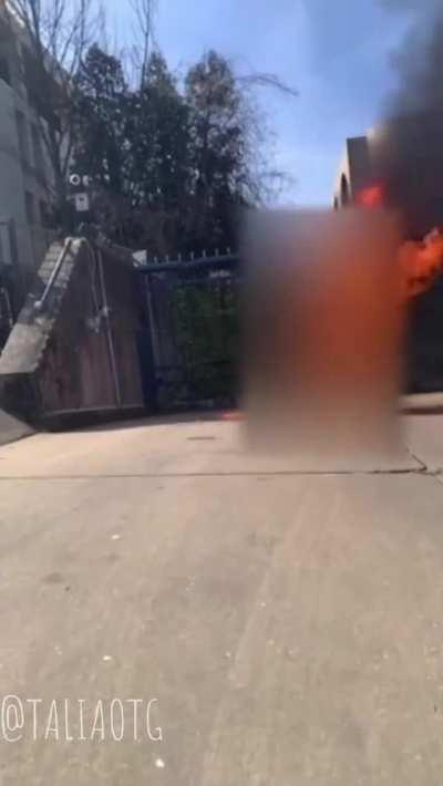 US soldier set himself on fire outside Israel’s embassy for Palestine. 