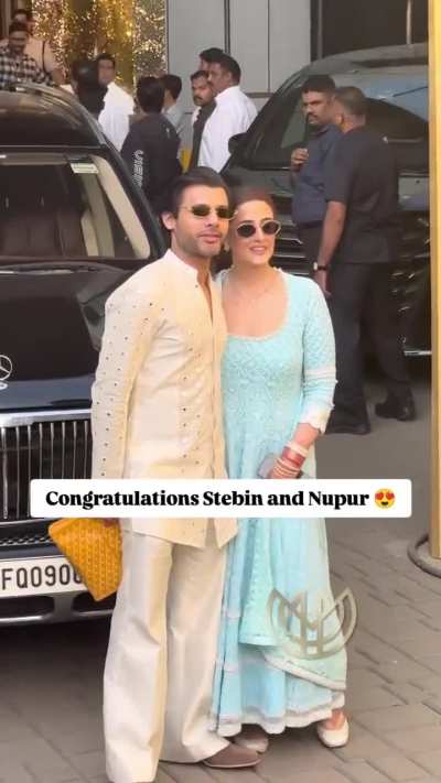 Newly weds stebinben and nupursanon arrive back in mumbai ❤️🔥