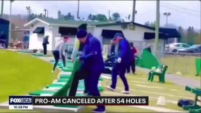 HMB while I secure this golf mat