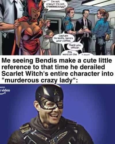 Byrne did it first, but Bendis did it worst.