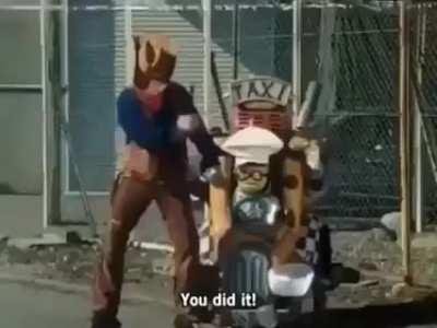 what the cowboy doing?