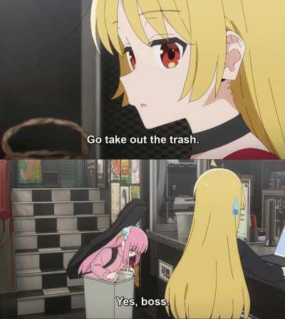 Bocchi knows her place