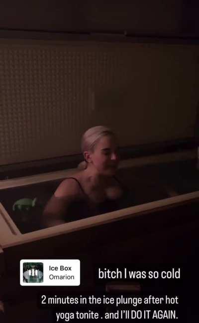 Inside a ice plunge | IG story December 2023