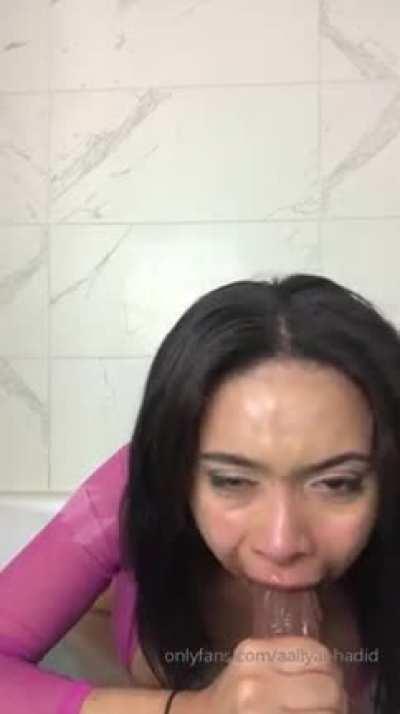 Oh shit she getting sloppy sloppy