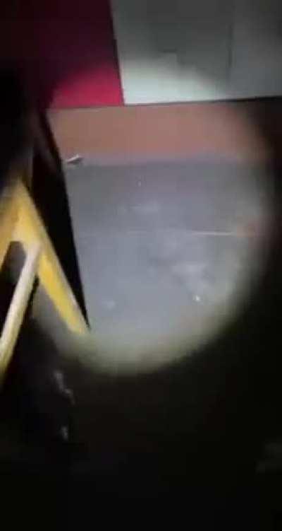 A russian soldier comes for inspection after the end of a party of his comrades