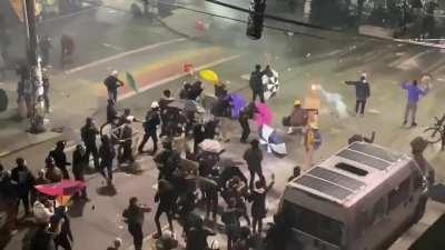 Seattle PD hit a 21 year old female directly in the chest with a stun grenade.