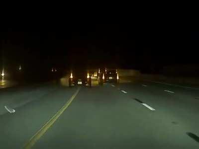 [USA] Merges into cop car in blind spot