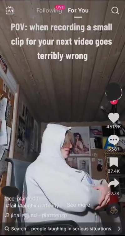 How many times do you think he recorded this before saying, 