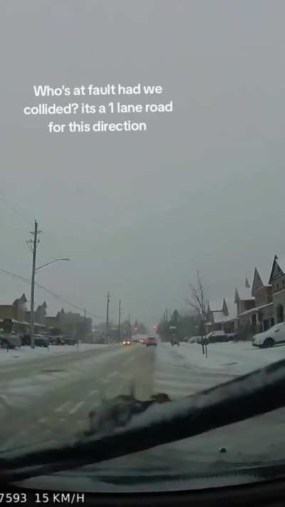 Who would be at fault had we collided