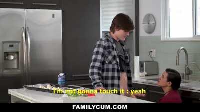 My Step Mom and Step Sis Help Me out With My Raging Boner