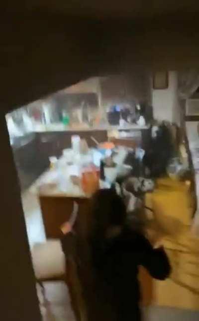 How NOT to put out a grease fire