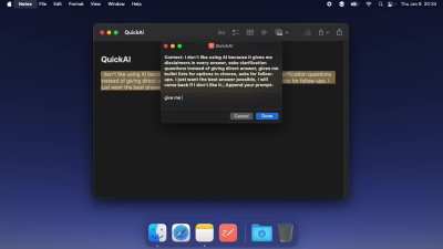 QuickAI. Apple Intelligence we've been waiting for 😎.