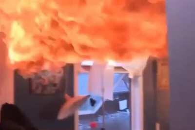 It’s just a small fire, water is fine