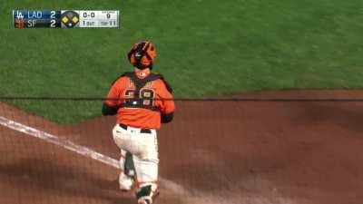 [Highlight] Brandon Crawford throws out Justin Turner at home