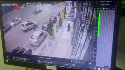 The Tesla that just went into the ground. Hsinchu, Taiwan