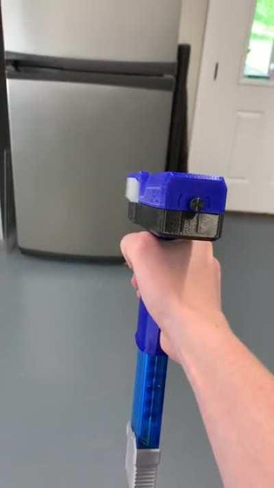This project was too fun not to post it here. A fully 3D printed nerf blaster.