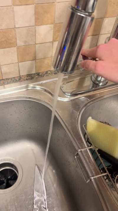 Flushed out my water heater today, and now our sinks are doing this