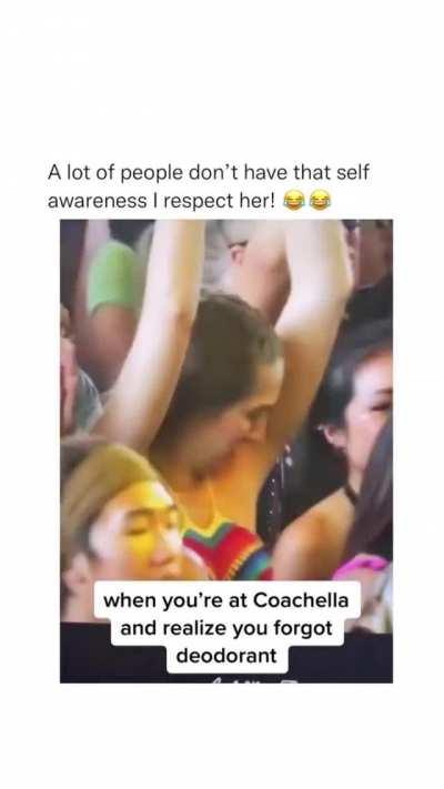 When you hit Coachella and forgot your deodorant