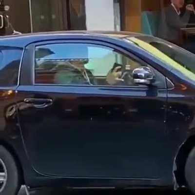 Want to help to stop the madness of car-centrism? It is simple! Start crossing the road like this. Reveal the key design flaw of the iron cage. (Via the great minds of  