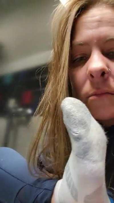 couldn't resist a quick sniff at work