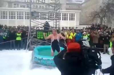 HMB while I set a Guinness World Record Belly Flop in a 12 inch deep kitty pool