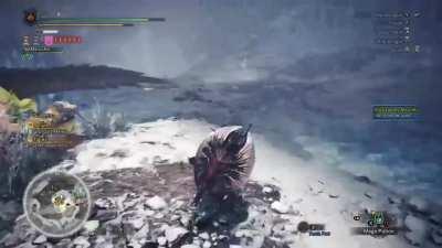 Plan was to cut the tail with savage axe since it does multiple severing hits in one move, and simultaneously launch Tigrex onto the trap upon wakeup, suffice to say, it worked out!