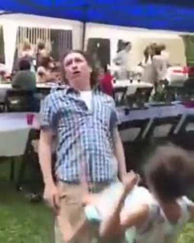 wcgw walking into a kid on a swing