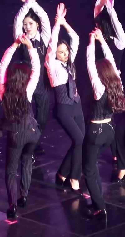 Chaeyoung - black pants, tie, white shirt