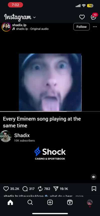 Every Eminem song playing at the same time
