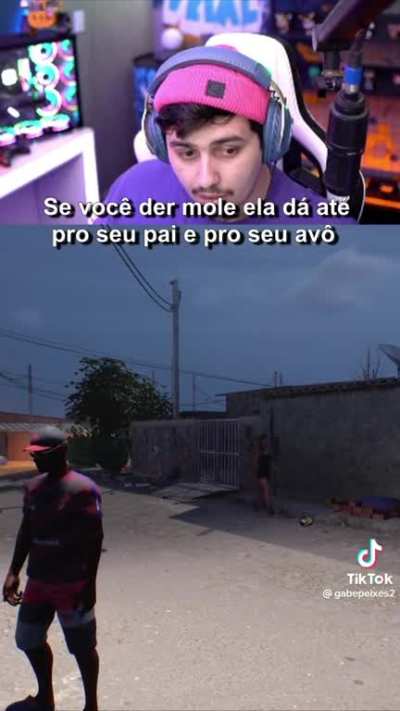 Meu Deus, esse jogo é brasileiro mesmo kkkkkk. (Gabe jogando GTA Brasil)