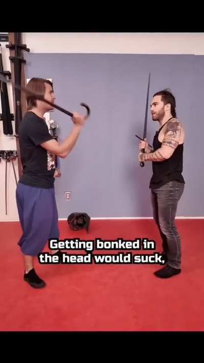 Getting bonked in the head would suck