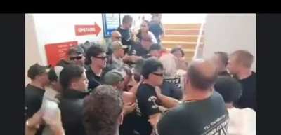 Video shows Destiny Church meatheads pushing and shoving library staff. Charges must be laid, charity status must be stripped.