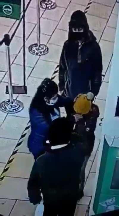 WCGW spraying sanitiser in the face of a kid instead of checking their temperature