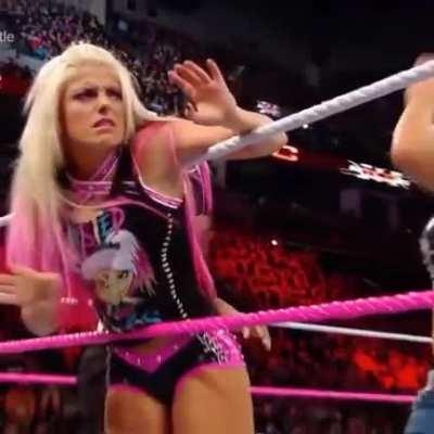 Mickie James slaps Alexa Bliss booty